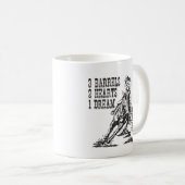 バレルレース3バレル2ハート1ドリーム磁石 コーヒーマグカップ (正面右)