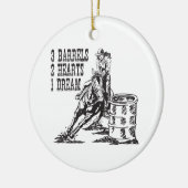 バレルレース3バレル2ハート1ドリーム磁石 セラミックオーナメント (左)