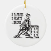 バレルレース3バレル2ハート1ドリーム磁石 セラミックオーナメント (裏面)