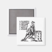 バレルレース3バレル2ハート1ドリーム磁石 マグネット (正面/裏面)