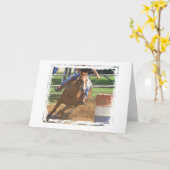 バレルレース カード (黄色い花)