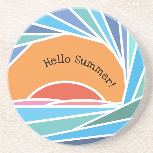 バレル波の夕日 コースター (正面)