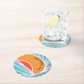 バレル波の夕日 ペーパーコースター (インサイチュ)