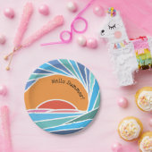 バレル波の夕日 ペーパープレート (パーティー)