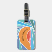 バレル波の夕日 ラゲッジタグ (正面縦)