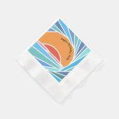 バレル波の夕日 縁ありカクテルナプキン (角)