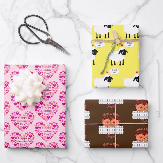 バレンお洒落ティネスの日 ラッピングペーパーシート (正面)