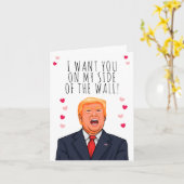 バレンサイン、私の壁の向こう側にいて欲しい カード (黄色い花)