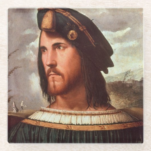 バレンシアのチェーザレ・ボルジア公爵 ガラスコースター (正面)