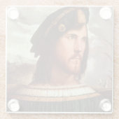 バレンシアのチェーザレ・ボルジア公爵 ガラスコースター (裏面)