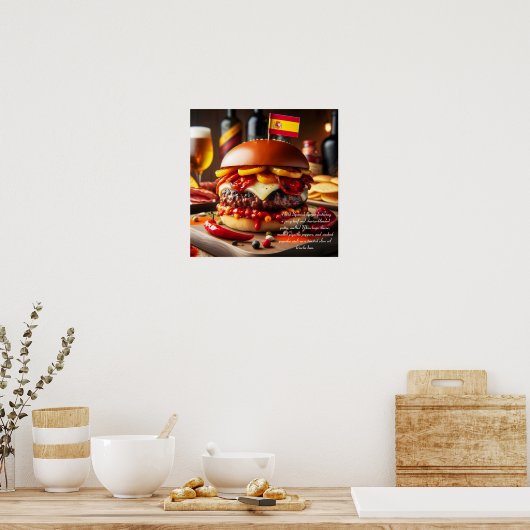 バレンシアのビスタ:チョリソの寛大さ ポスター (キッチン)