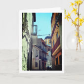 バレンシアのビラマルクサントにある教会スペインの。 カード (黄色い花)