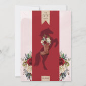 バレンシアの休日 フラワーのあるチャロ キンセアニエラ 招待状 (裏面)