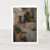 バレンシアのLliriaの通りを詩的に捉えた風景 カード (正面)