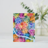 バレンシアスペインの地図 ポストカード (スタンド正面)