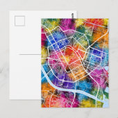 バレンシアスペインの地図 ポストカード (正面/裏面)