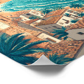 バレンシアスペインイラストレーショントラベルアートヴィンテージ ポスター (角)