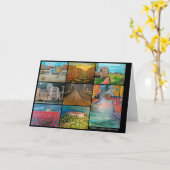 バレンシアスペインコラージュ絵画byアルフレッドキツネ カード (黄色い花)