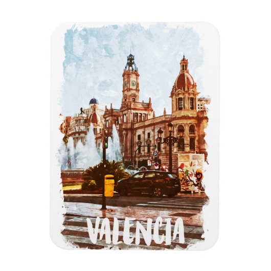 バレンシアスペイン建築旅行 マグネット (縦)