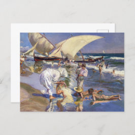 バレンシアビーチモーニングライト | Joaqun í Sorolla | ポストカード