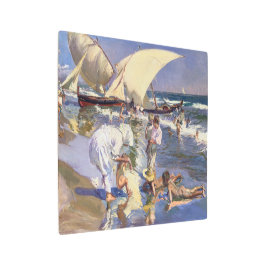 バレンシアビーチモーニングライト | Joaqun í Sorolla | メタルプリント