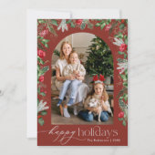 バレンシアレッドのウィンターボタニカルアーチ シーズンカード (正面)