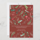 バレンシアレッドのウィンターボタニカルアーチ シーズンカード (裏面)