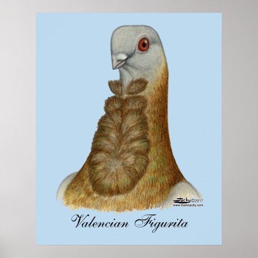 バレンシアンフィリタピジョンポートレート ポスター (正面)