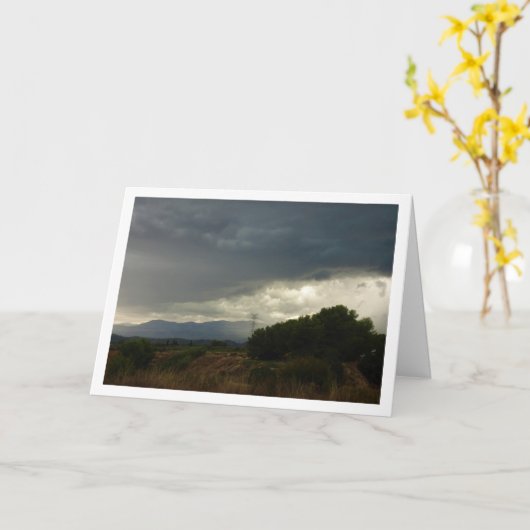 バレンシア上空の嵐の雲 カード (黄色い花)