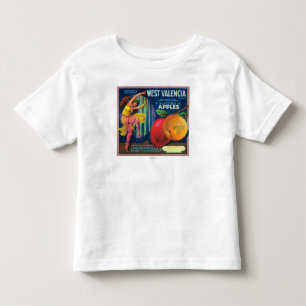 バレンシア西のAppleの木枠LabelWatsonville、カリフォルニア トドラーTシャツ