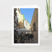 バレンシア カフェ、バレンシアの通り ポートレート、スペイン カード (正面)