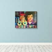 バレンシア・グッドウィン著「バドゥ対スコット」 キャンバスプリント (インサイチュ (ウッドフロア))