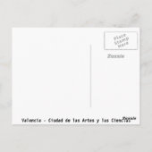 バレンシア – シウダードデラスアルテスイラスシエンシアス ポストカード (裏面)