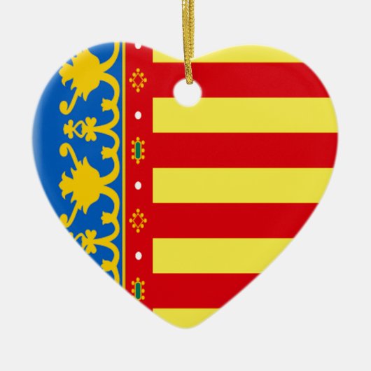 バレンシア(スペイン)の旗 セラミックオーナメント (正面)