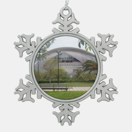 バレンシア、スペイン スノーフレークピューターオーナメント (正面)
