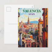 バレンシア スペイン 旅行 アート ヴィンテージ シーズンポストカード (正面/裏面)