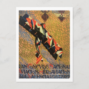 バレンシア,スペイン,航空週間, 1922,ヴィンテージ ポストカード