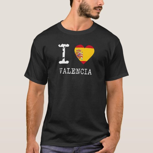 バレンシアTシャツスペイン国旗が大好き Tシャツ (正面)