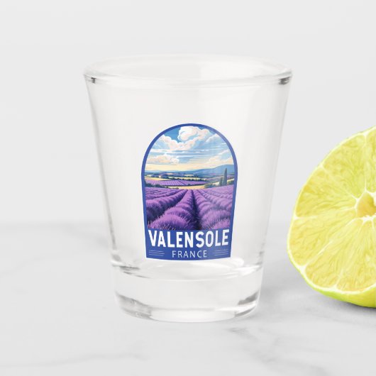バレンソールフランストラベルアートヴィンテージ ショットグラス (正面)