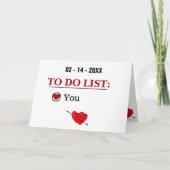 バレンタいけなインデー,リストする,おもしろカード カード (正面)