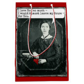 バレンタおもしろいイン・デーの詩人、エミリー・ディキンソン・ユーモア ミディアムペーパーバッグ (正面)