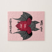 バレンタおもしろいンこうもり ジグソーパズル (横)