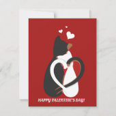 バレンタおもしろいンの愛 ノートカード (正面)