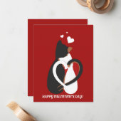 バレンタおもしろいンの愛 ノートカード (正面/裏面インサイチュ)