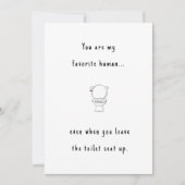 バレンタおもしろいン/アニバーサリートイレお気に入りの人間 カード (正面)