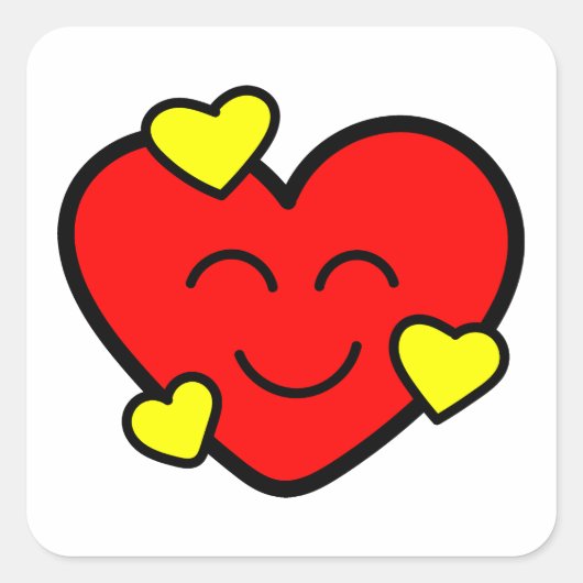 バレンタおもしろいン スクエアシール (正面)