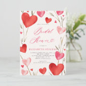 バレンタお洒落ンハートガーデンブライダルシャワー 招待状 (スタンド正面)