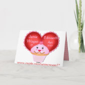 バレンタイおもしろいンの挨拶状 シーズンカード (裏面)