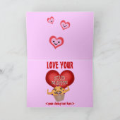 バレンタイおもしろいンの挨拶状 シーズンカード (内部)