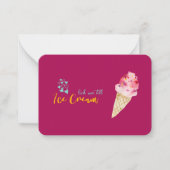 バレンタイおもしろいンアイスクリームジョーク引用文カード ノートカード (正面)